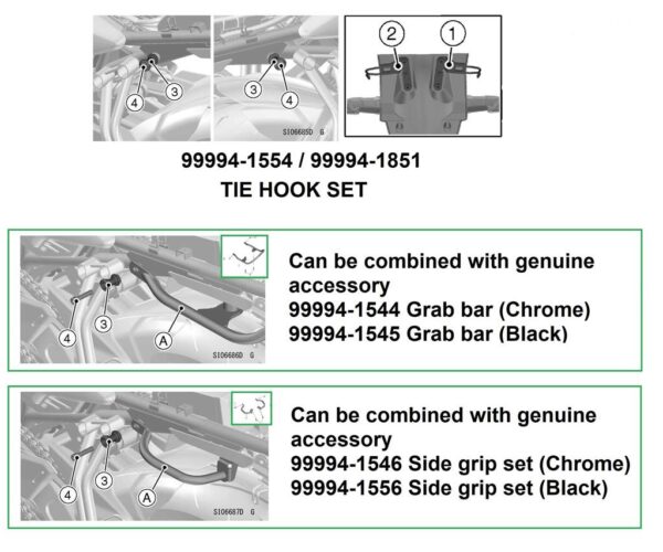 Tie Hook and Bracket Kit for Baggage - Image 2