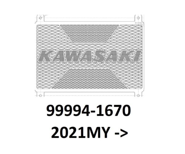 Radiator screen classic "KAWASAKI" - Image 2