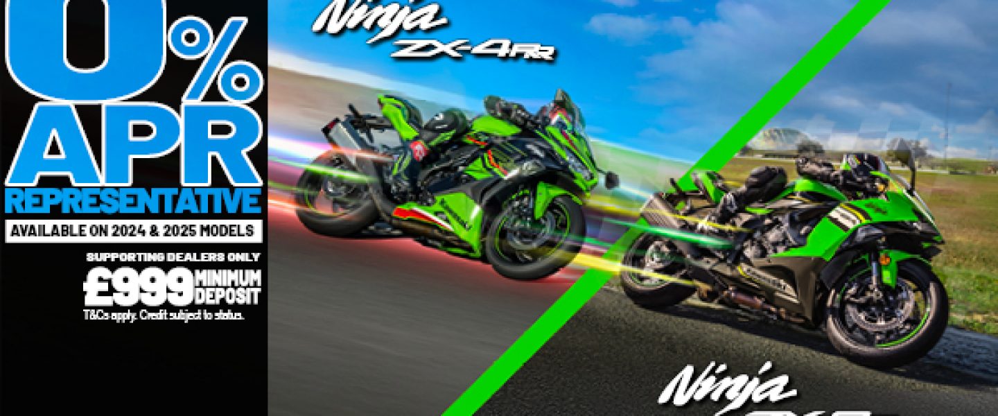 Ninja ZX-4RR and Ninja ZX-6R now available with 0% HP and 3.9% PCP APR Representative