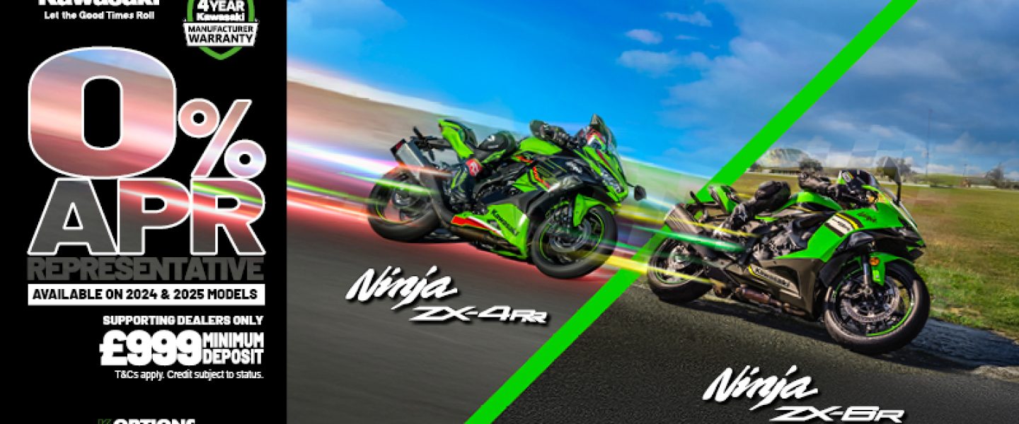 Ninja ZX-4RR and Ninja ZX-6R now available with 0% HP and 3.9% PCP APR Representative
