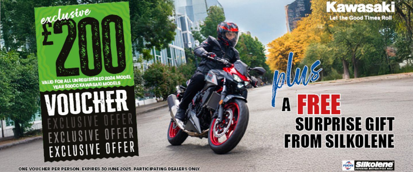 Get a free gift with Kawasaki and Silkolene!
